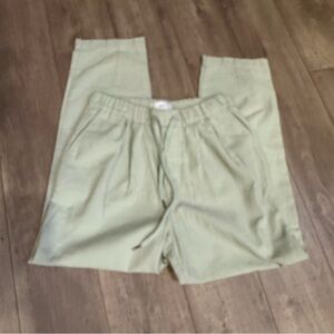 MNG Cotton Straight~Leg Relaxed Fit Elastic Drawstring Pants Size Small Modern